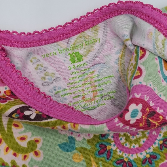 Vera Bradley Tutti Frutti ruffle bodysuit size 3-6 months - Picture 2 of 4